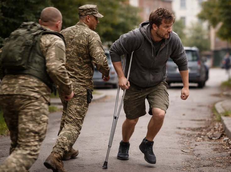 Притворился хромым и сбежал — в Луцке мужчина обманул сотрудников ТЦК - «СМИ»